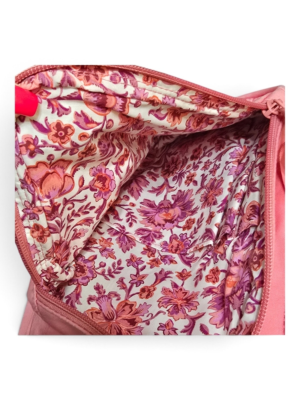 Vera Bradley Rouge Rose Pink Sling Backpack Cotton 9×19 In - Picture 10 of 16